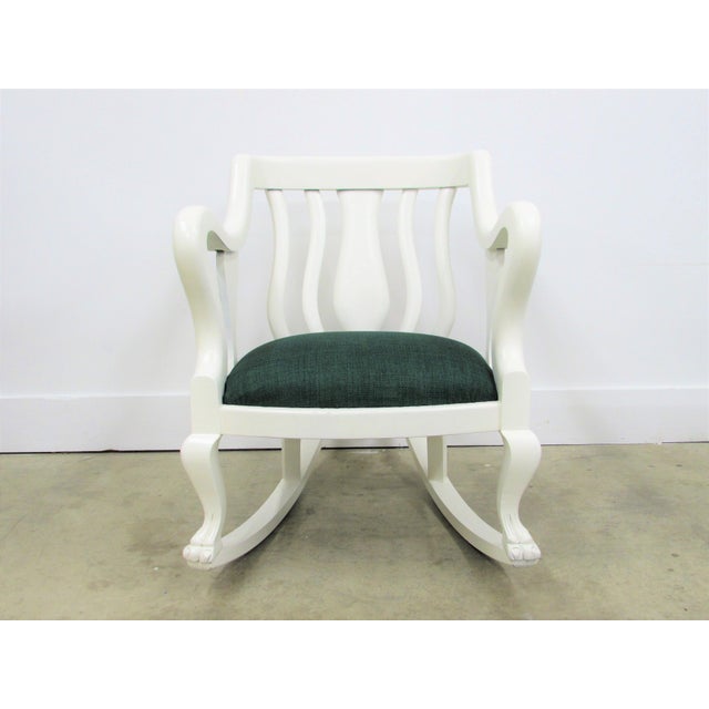 Antique Empire Revival Claw Foot Rocking Chair Chairish