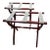 Vintage Mid-Century Scheibe Boston Folding Luggage Racks With Floral Tapestry – Pair For Sale
