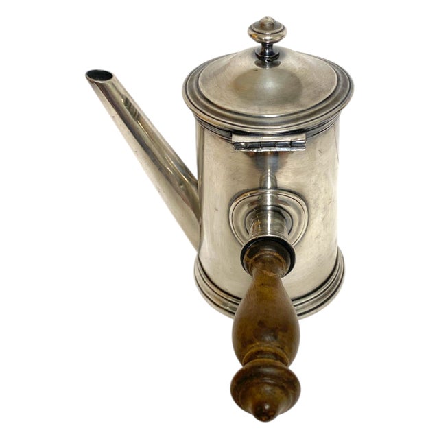 French Early 20th Century Christofle Silverplate Chocolate Pot French Coffee Teapot Metal Blanc For Sale - Image 3 of 16