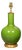 Apple Green Porcelain Vase Table Lamp on Gilt Base, Wired for the USA For Sale