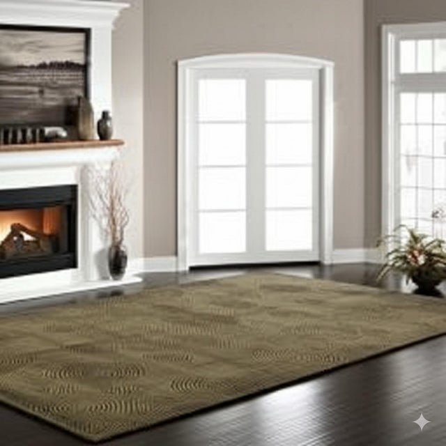 Exquisite Yara Brown Hand Knotted Wool Rug, Country of Origin: China. This exceptional piece represents the finest...