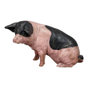 1930s Swabian Hallic Country Pig Made of Terracotta