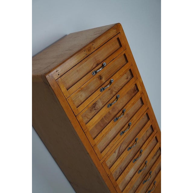 Brown Vintage Italian Beech Haberdashery Shop Cabinet, 1950s For Sale - Image 8 of 17