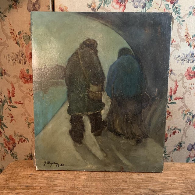 Couple Painting by Yetty Leytens For Sale - Image 4 of 8