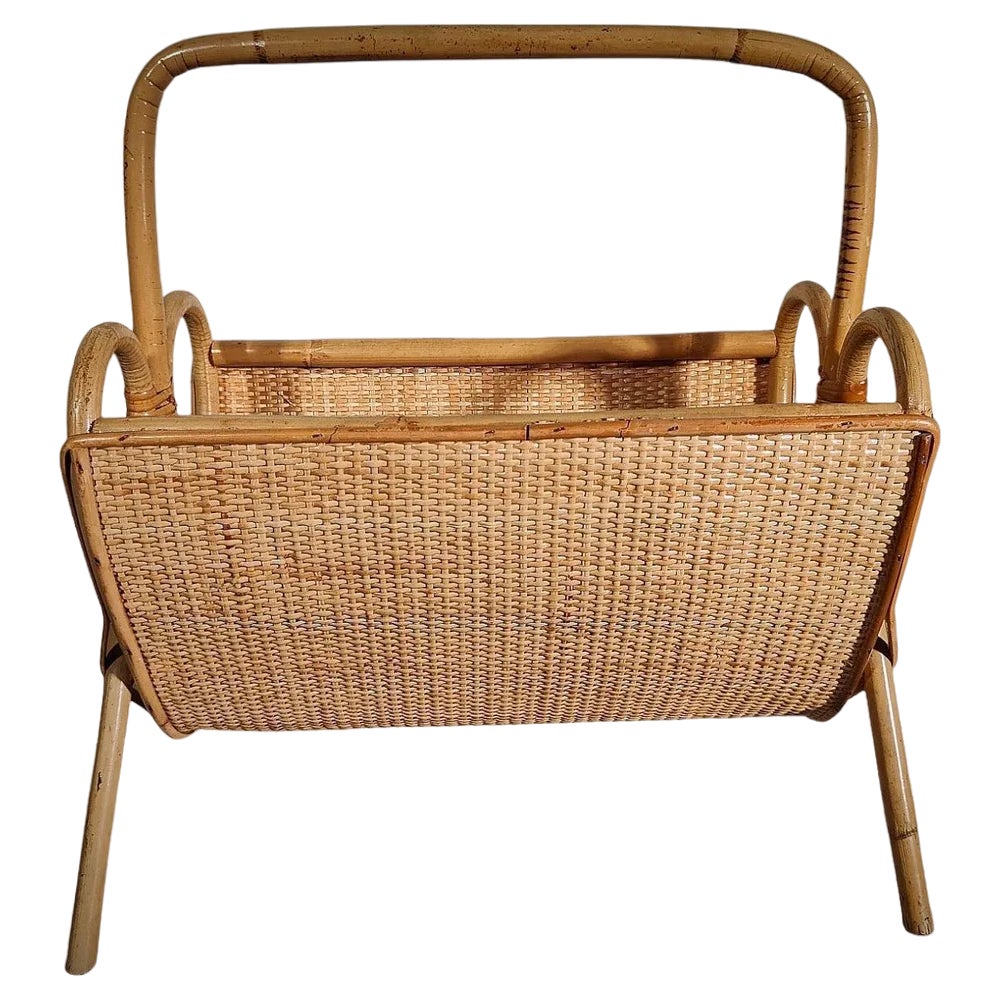 Bamboo Magazine Rack, 1950s | Chairish