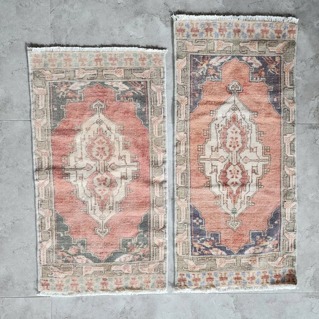 Mid-Century Modern 1960s Turkish Oriental Matching Runner in Muted Colors - a Pair For Sale - Image 3 of 10