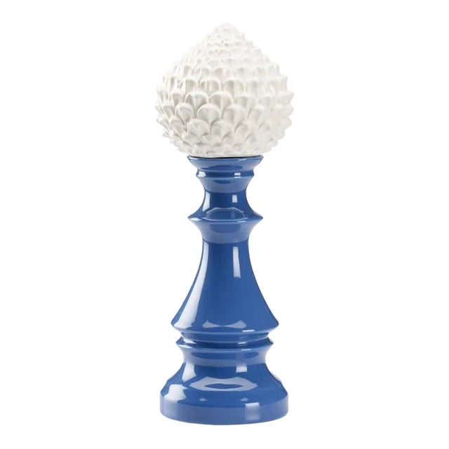 Artichoke Finial - Blue, Large For Sale