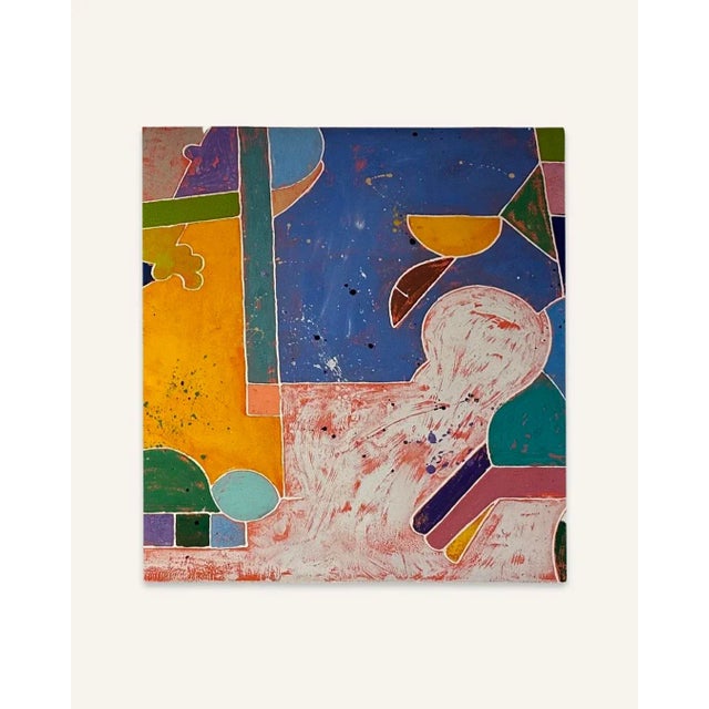 This whiteline woodcut by Don Joint, an early experience with whiteline woodcuts, has been mounted to linen and stretched....