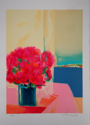Claude Hemeret, Fenêtre sur la Méditerranée, Lithograph