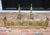 Metal Set of 3, Vintage Handcrafted Ornate Brass Fireplace Fender With Brass Andirons For Sale - Image 7 of 10