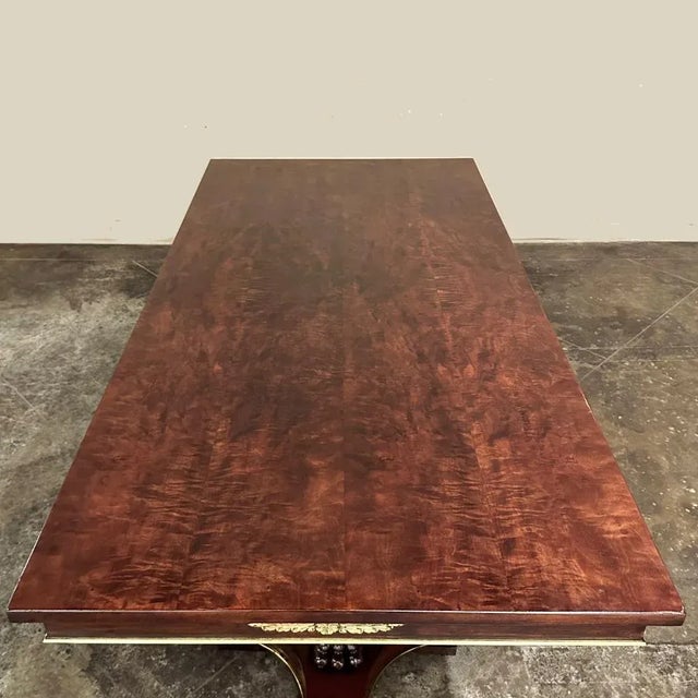 Auburn Antique French Empire Mahogany Double Pedestal Dining ~ Conference Table For Sale - Image 8 of 17