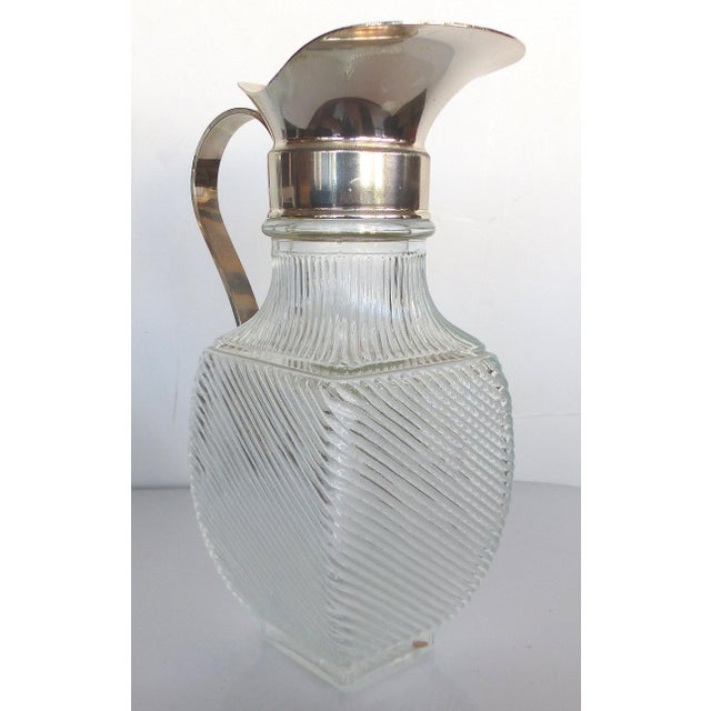 Ribbed Glass Decanter & Pitcher A Pair Chairish