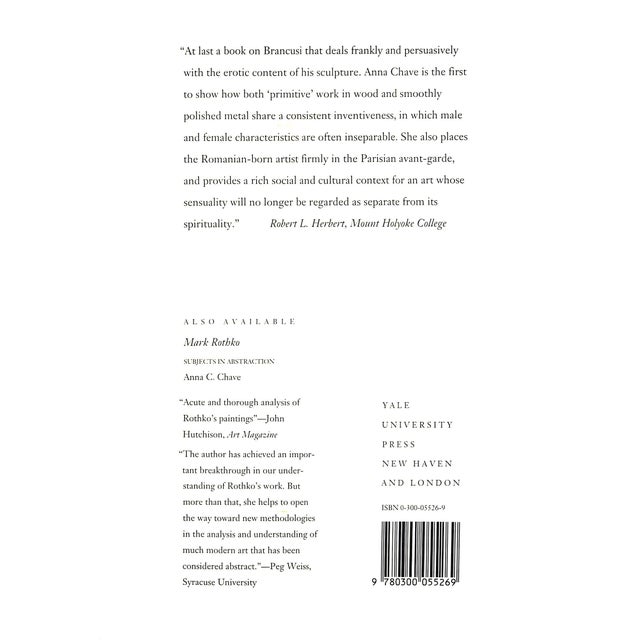 Traditional "Constantin Brancusi Shifting the Bases of Art" 1994 Chave, Anna C. For Sale - Image 3 of 11