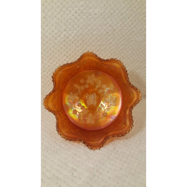 Fenton Marigold Butterfly And Berry Bowl For Sale In Nashville - Image 6 of 6