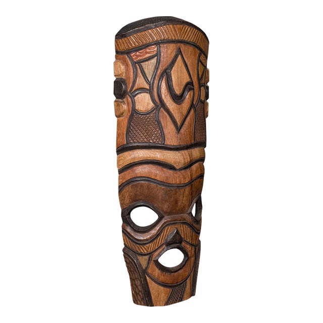 1970's Tall Vintage Tribal Mask For Sale