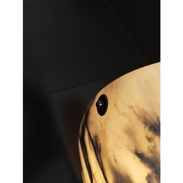Alabaster Hanging Lamp, 1930s For Sale - Image 11 of 13