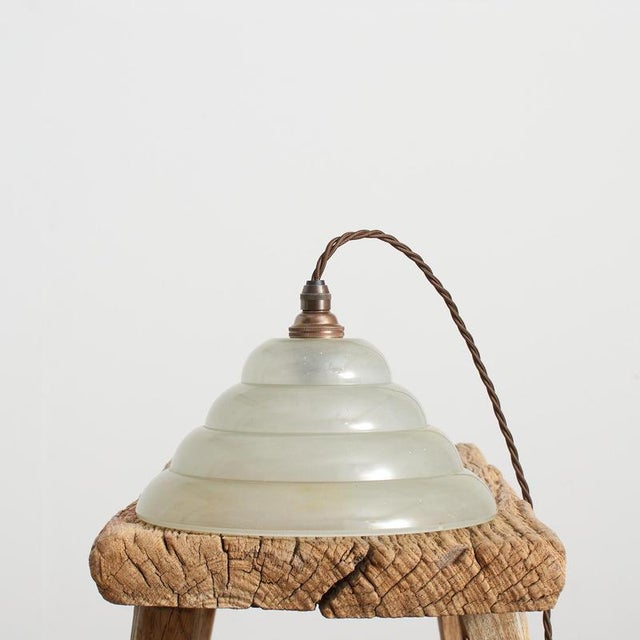 Antique french coolie enamel pendant light – blue an original french glass pendant light salvaged from a french farmhouse....