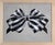 Black Fluffy Ribbon Painting Black & WHite Striped Bow, Minimal Elegant With Frame For Sale - Image 8 of 8