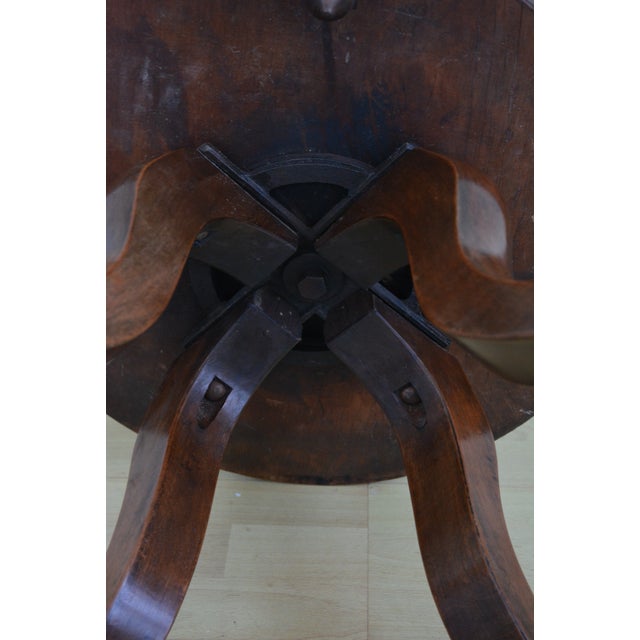 Aesthetic Movement Walnut Swivel Desk Chair, England, 1880s For Sale - Image 15 of 18