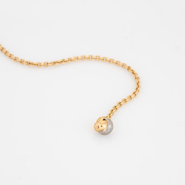 Contemporary Cartier Pampilles Lariat Necklace 18k Gold Trinity Adjustable Signed Jewelry For Sale - Image 3 of 4