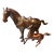 1970s Tang Dynasty Style Brass Horse Sculptures - Matching Pair Set 22” - Unmarked For Sale