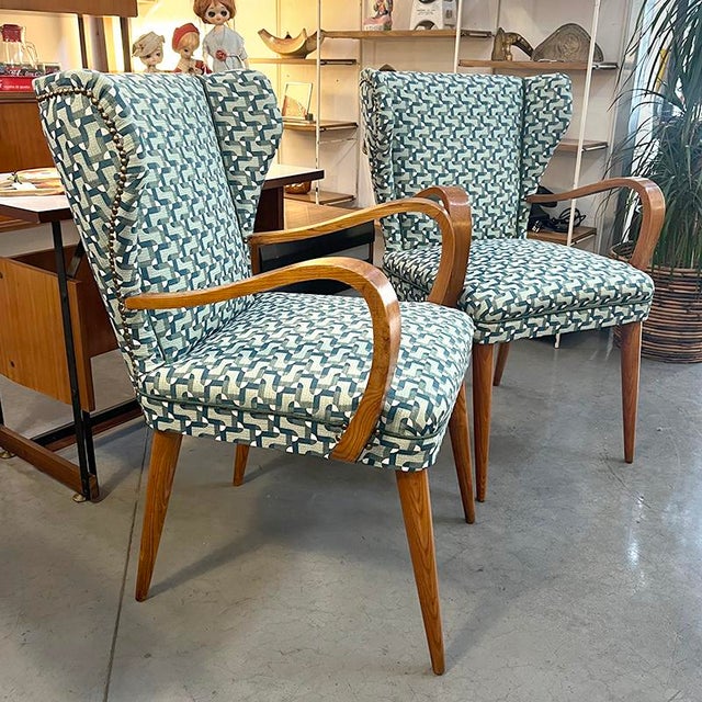 Bergère Armchairs, Italy, 1950s, Set of 2 For Sale - Image 4 of 7