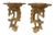 19th Century Chippendale Style Carved Giltwood Wall Brackets - A Pair For Sale