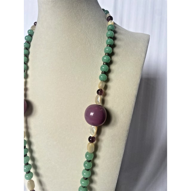 Early 20th Century Chinese Repousse Silver Amulet Pendant Necklace For Sale - Image 4 of 9