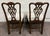 Vintage Chippendale Style Mahogany Dining Chairs - Pair For Sale - Image 11 of 11