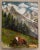 "Cow in the Swiss Alps", Original Oil Painting, by Van Ness For Sale - Image 4 of 9