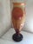 This is a beautiful piece for long stem flowers The design on the vase are big blooming lotus flowers, buds and leaves -...