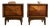 Mid Century Modern Diamond Front Nightstands For Sale