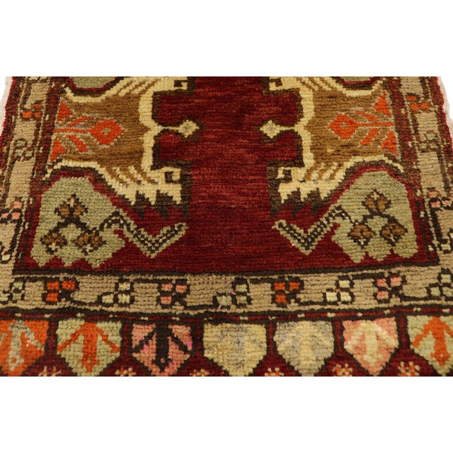 Vintage Turkish Yastik Rug - 01'08 X 03'00 For Sale - Image 4 of 8