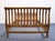 Wood Vineyard Furniture Solid Oak Early American Rustic Style Queen Size Slatted Bed For Sale - Image 7 of 9