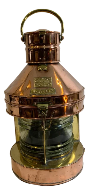 Copper and Brass Ship's Masthead Lantern by Davey of London