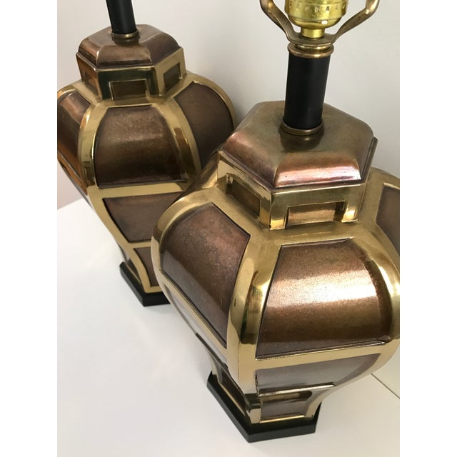 Mixed Metal Ginger JarStyle Lamps A Pair Chairish