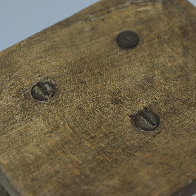 Primitive Wabi Sabi Farmhouse Stool / Side Table For Sale - Image 6 of 9