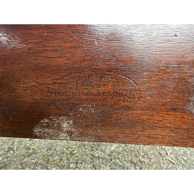 Late 20th Century Pair of Henkel Harris Chippendale Style Carved Mahogany Dining Side Chairs For Sale - Image 16 of 16