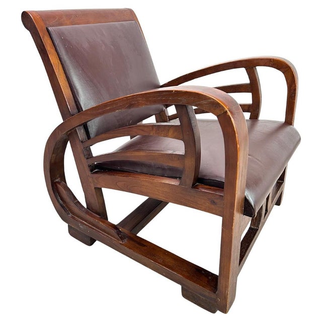 French Art Deco Lounge Chair, 1940s For Sale - Image 12 of 12