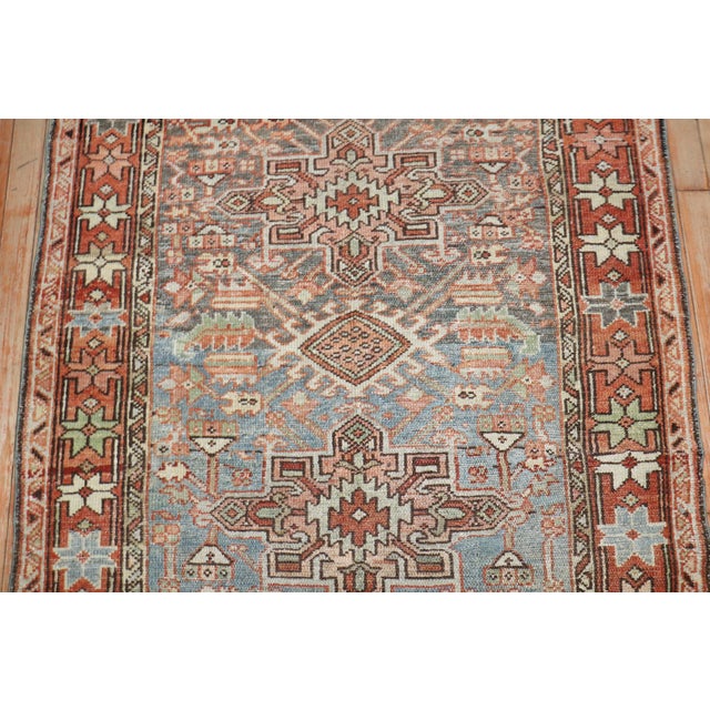 Antique Zabihi Collection Persian Heriz Small Square Rug - 3'6" x 3'11" For Sale - Image 9 of 10
