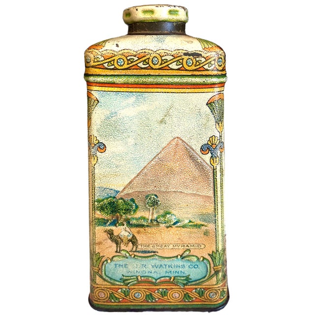 1922 Watkins “Egyptian Bouquet” Talcum Powder Tin For Sale - Image 4 of 5