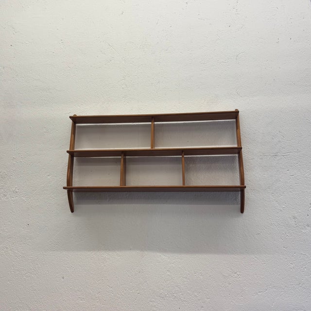 Wood Vintage Hanging Shelf, 1950s For Sale - Image 7 of 9