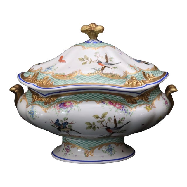 Mid 20th Century Mangani Italian Porcelain Soup Tureen For Sale