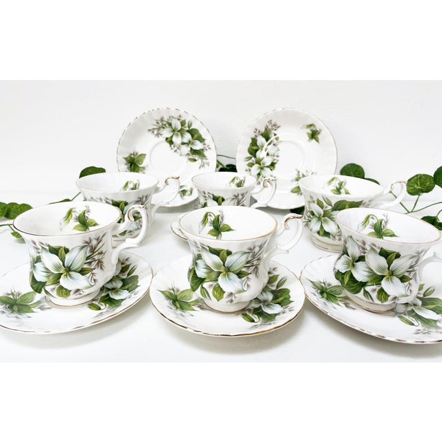 Vintage Trillium Set for Six People from Royal Albert, 1980s, Set of 12 For Sale - Image 16 of 18