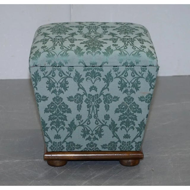 Lovely ottoman footstool with oak frame and silk embroidered upholstery This is without question the most iconic, fine...