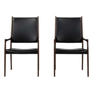 Johannes Andersen Rosewood High-Back Chairs, Denmark 1960, a Pair For Sale