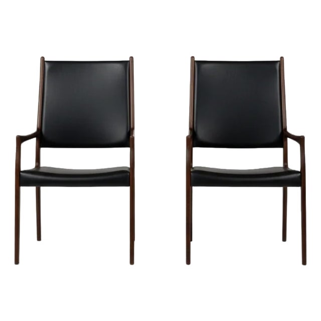 Johannes Andersen Rosewood High-Back Chairs, Denmark 1960, a Pair For Sale