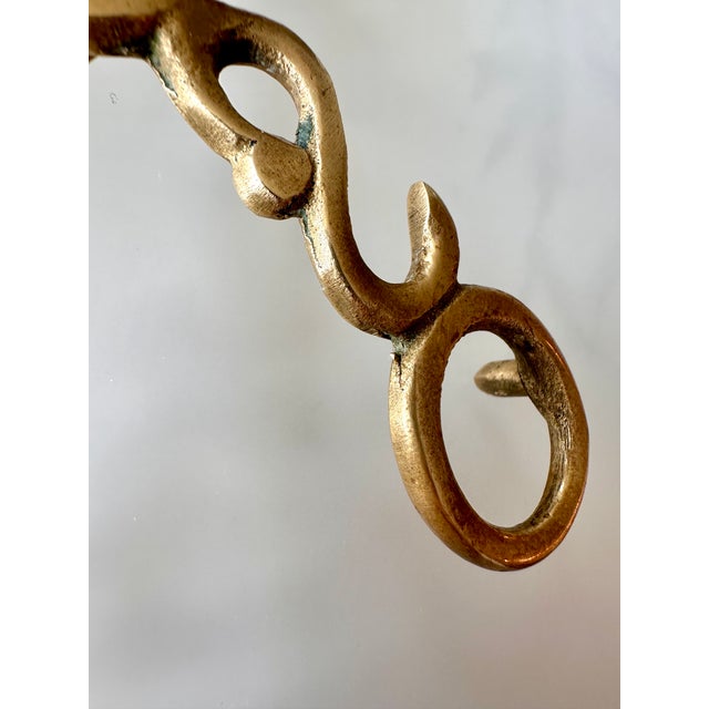 Vintage Ornate Brass Candle Wick Trimmer & Snuffer Scissors For Sale - Image 17 of 17