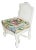 Chinoiserie Style Painted Cane Slipper Chair With Floral Cushion For Sale