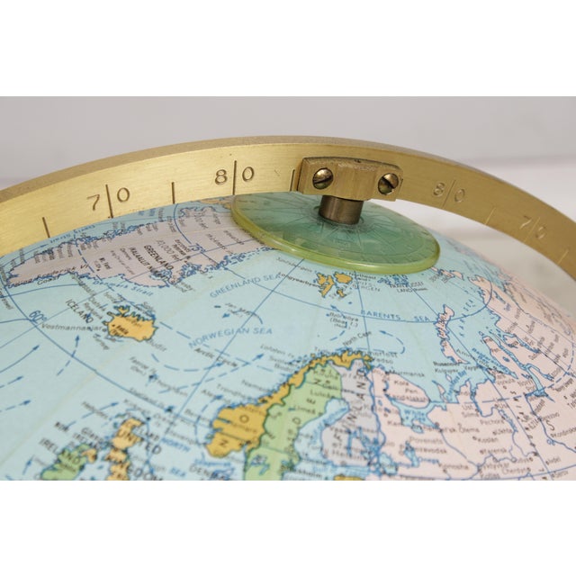 Replogle Large Lighted Globe on Cherry Stand For Sale - Image 15 of 18